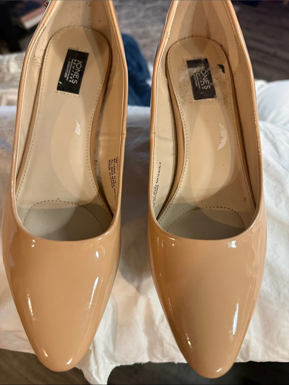 Jones New York Nude Patent Slip-On Ballet Flats